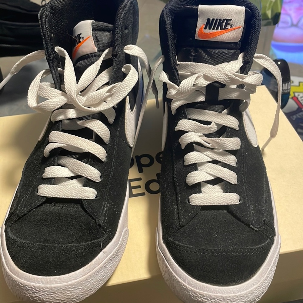 Nike Black Suede Blazers